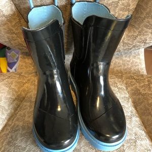 Toms black rubber rain boots
